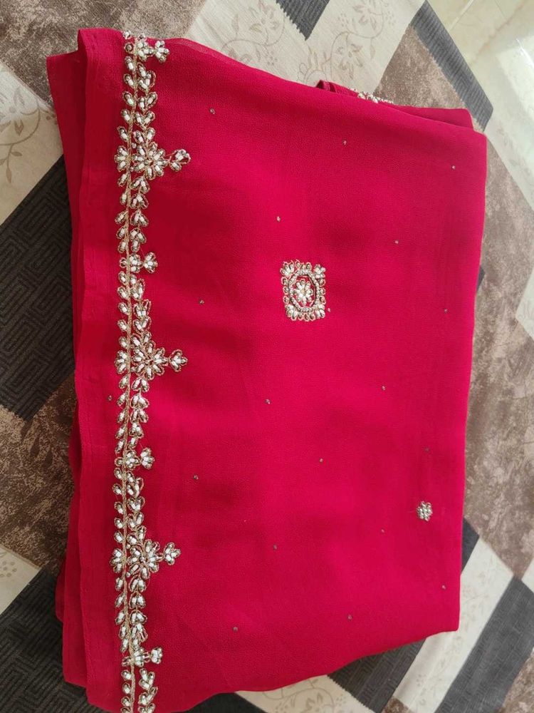 Elegant Red Saree