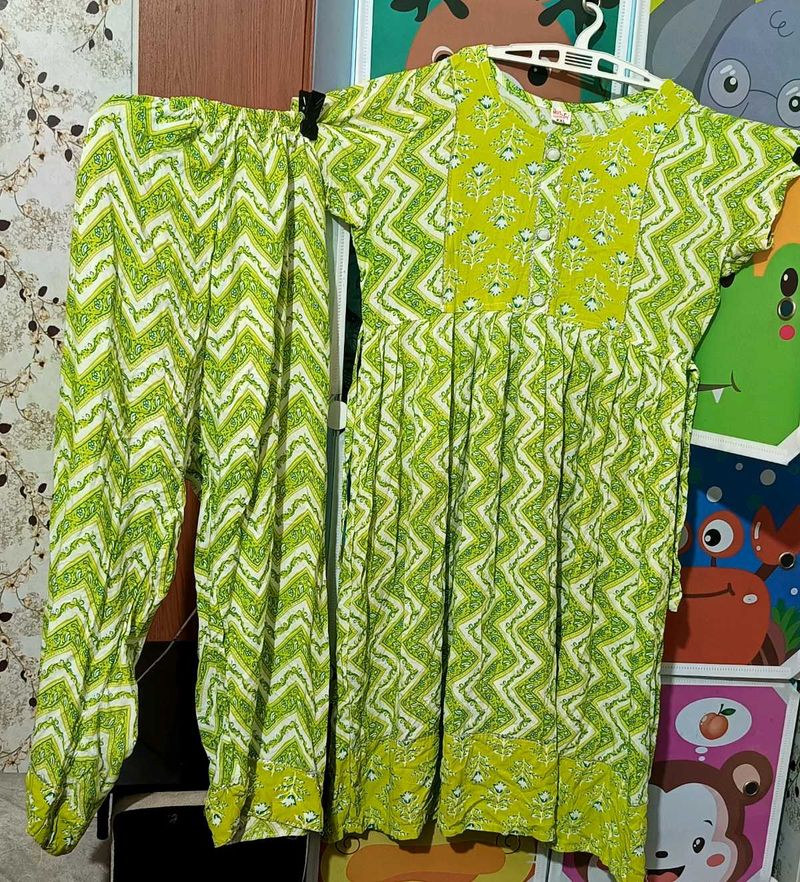 Green Kurta Set