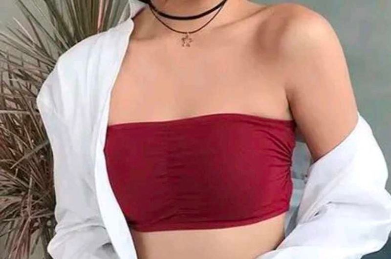 Red Bandeau Top