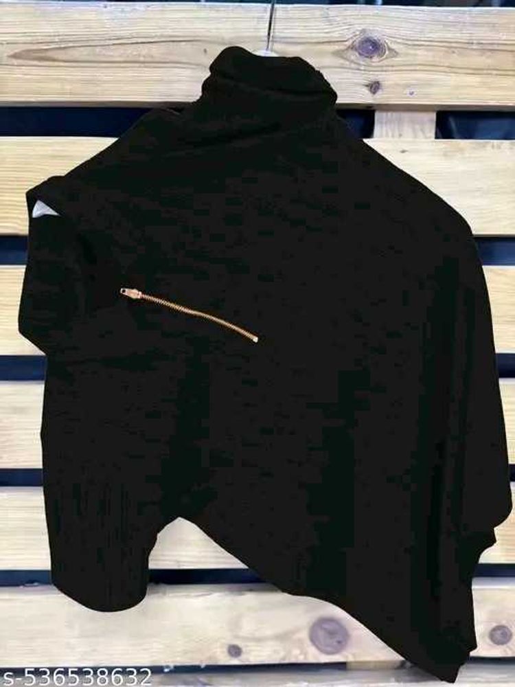 Black Mock Neck Pullover