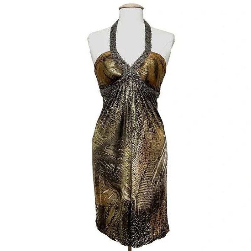 ⚜️Luxury y2k Animal Print Halter Dress⚜️