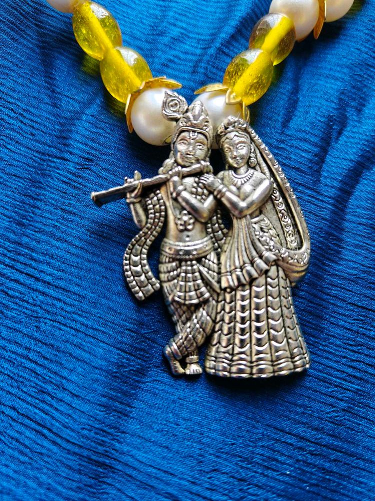 Radha Krishna Pendant Necklace