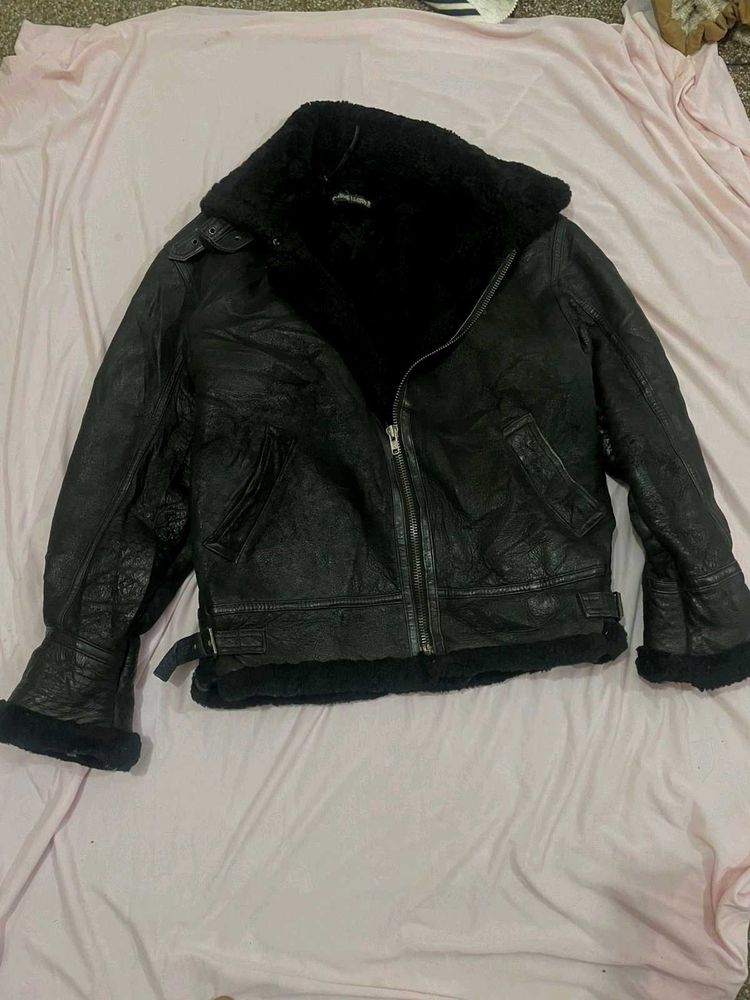 Vintage Leather Aviator Jacket