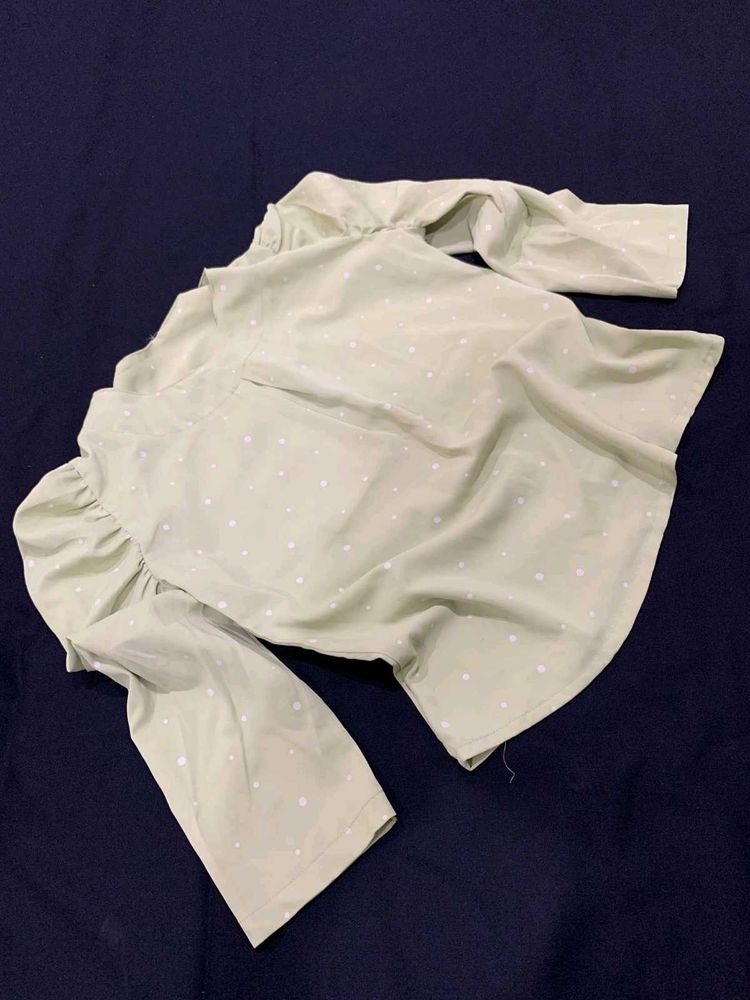 New!! Light Green Color Topwear For Girls