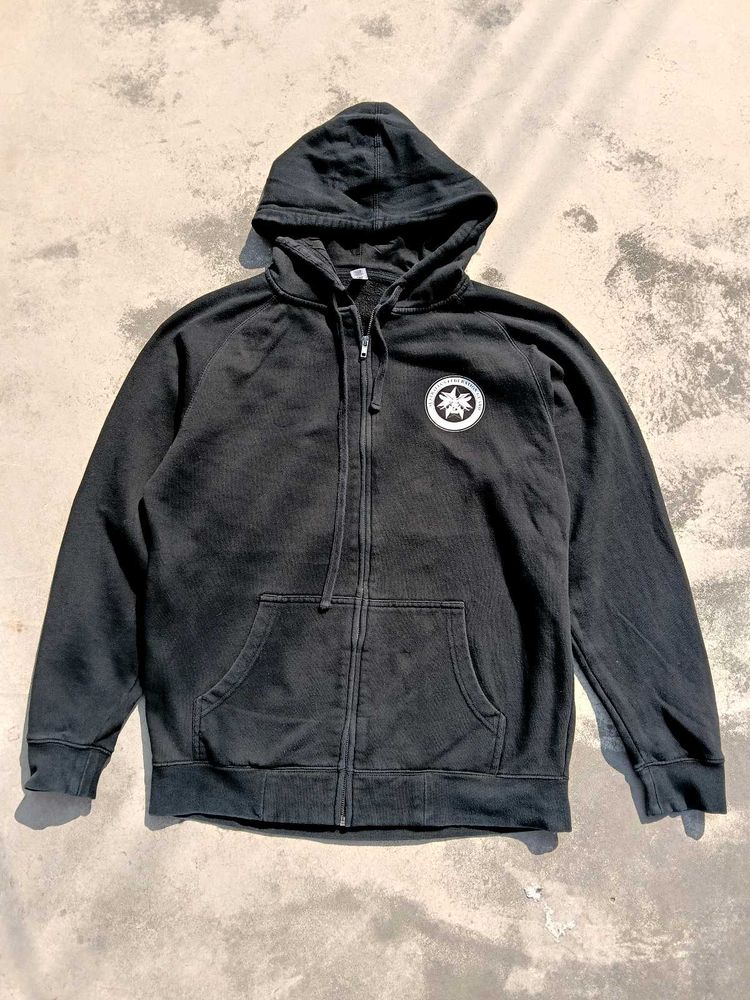 Black Zip-Up Hoodie