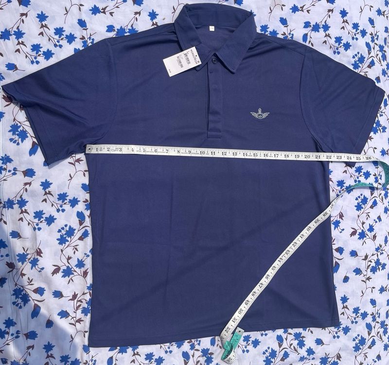 🇰🇷 Korean Imported Navy Blue Shirt – Premium