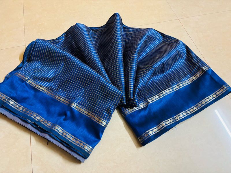 maharashtrian dark blue saree