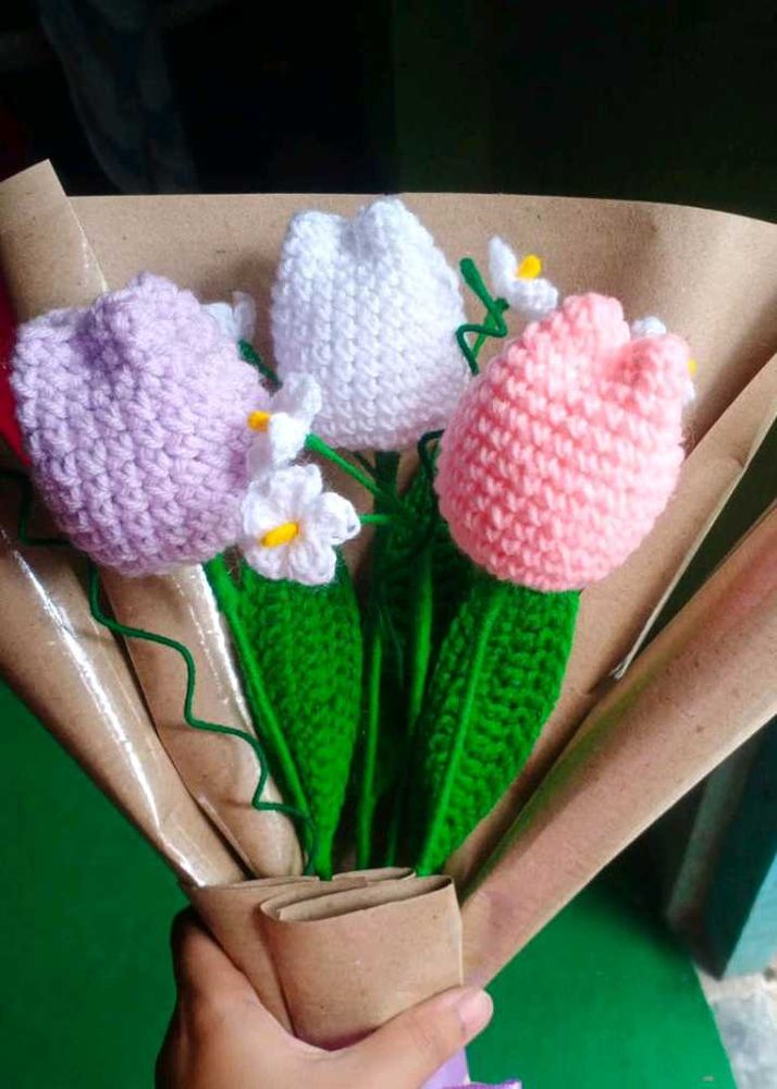 Crochet Tulip Bouquet