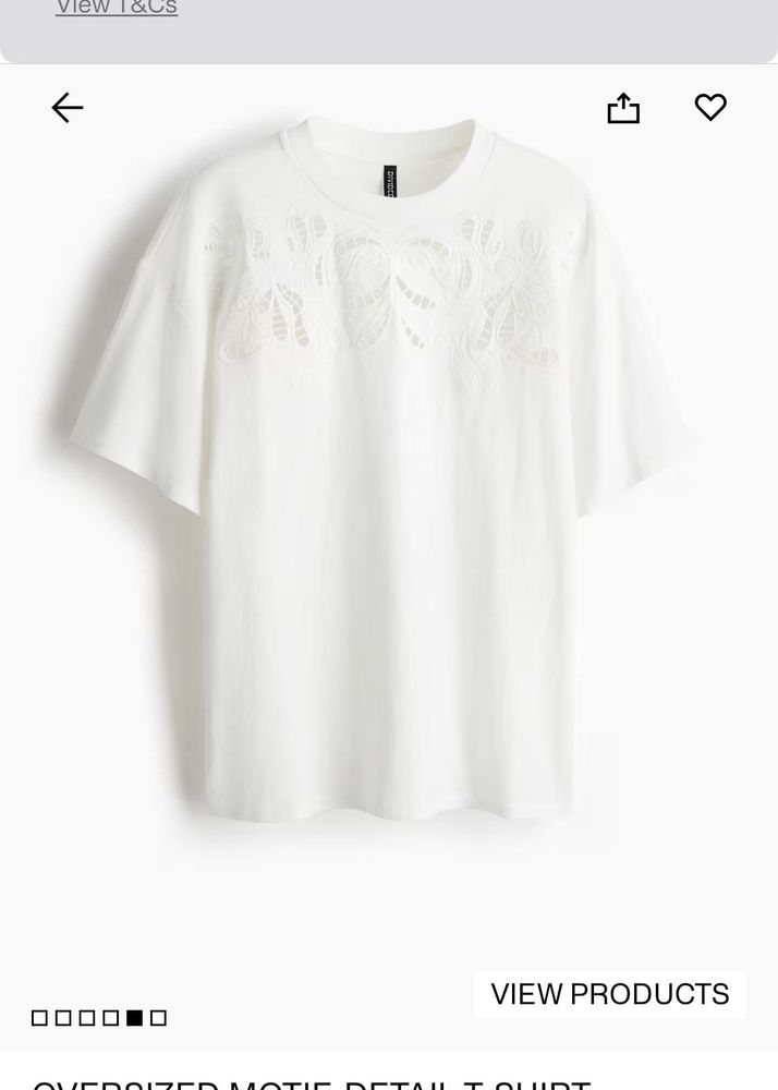 White Oversized Motif T-Shirt