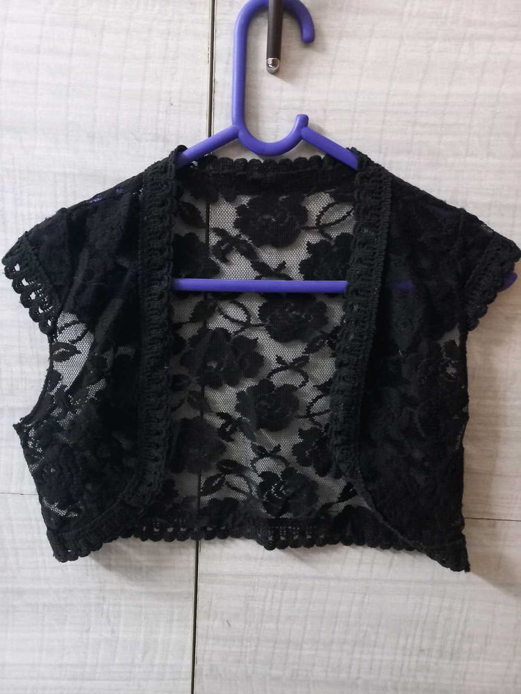 Black Lace Bolero Shrug