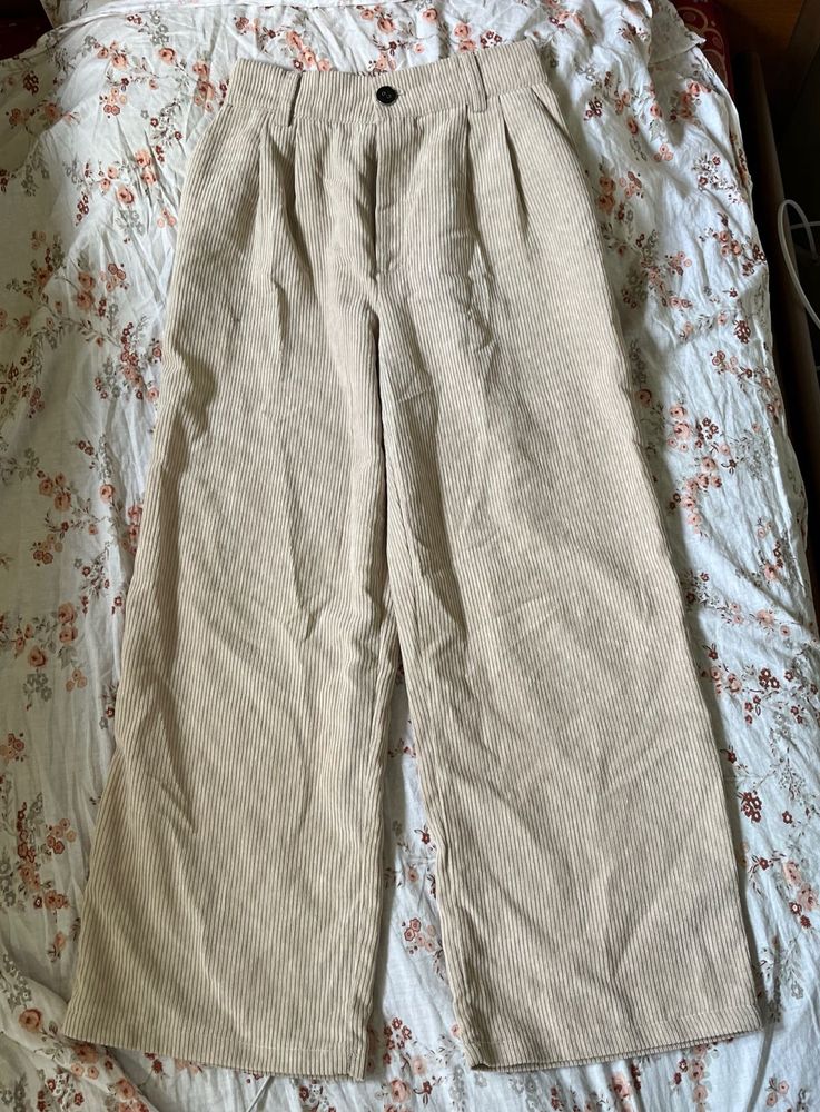 Cream Corduroy Pants