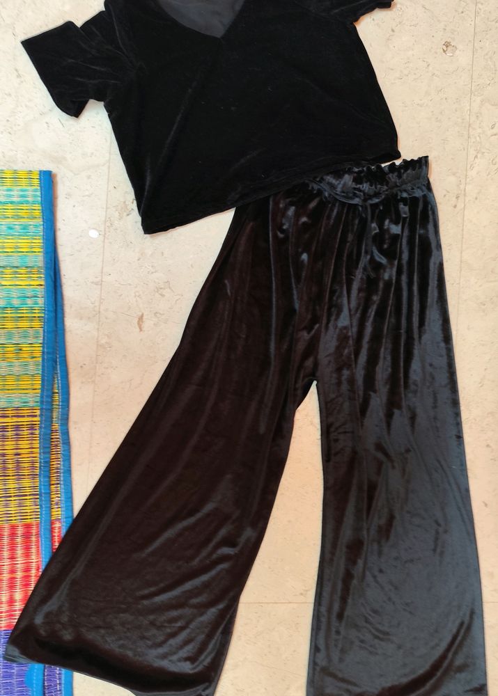 Black Velvet Co-ord Set