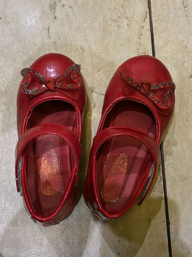 Red Bow Mary Janes