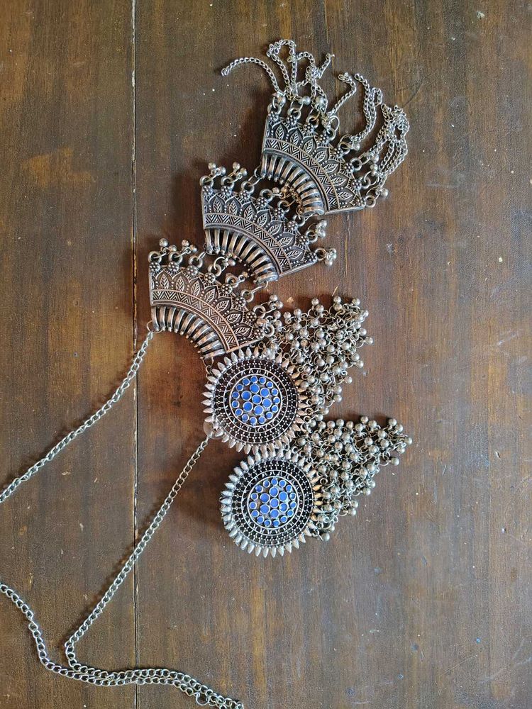 Premium Oxidised Necklace and jhumka set