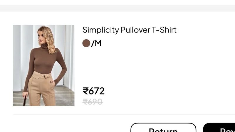 Turtleneck Brown Long Sleeve Crop Top