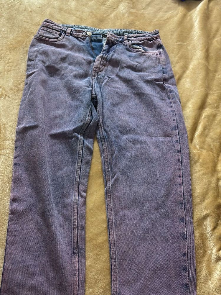 washed out denim jeans from west side