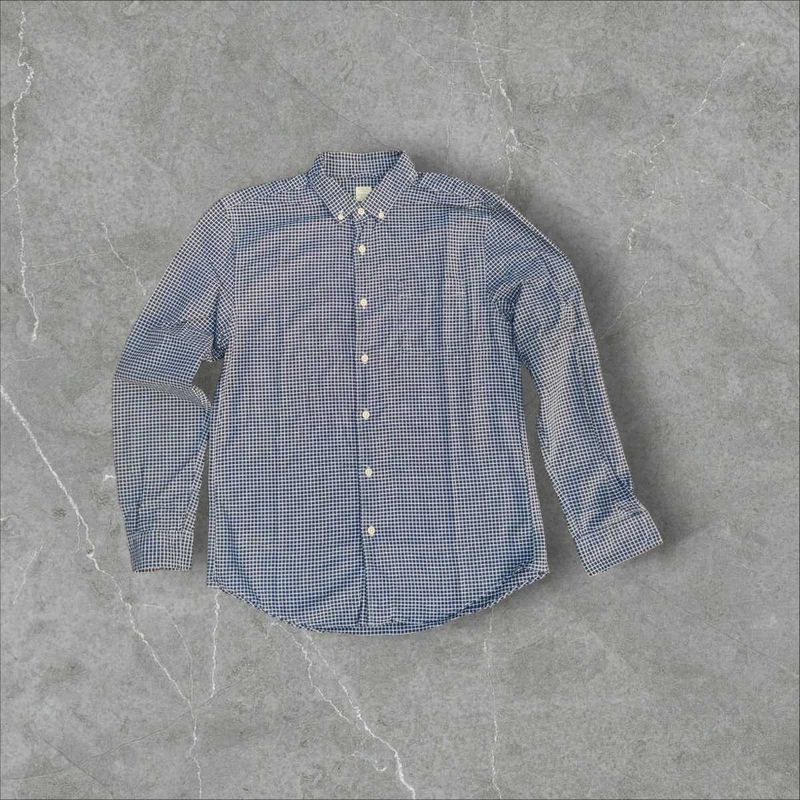 Checkered Blue Long Sleeve Shirt