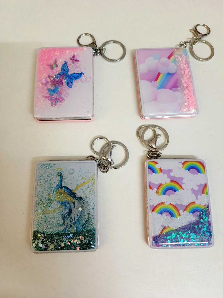 High Quality Mirror Keychains 4 Pcs