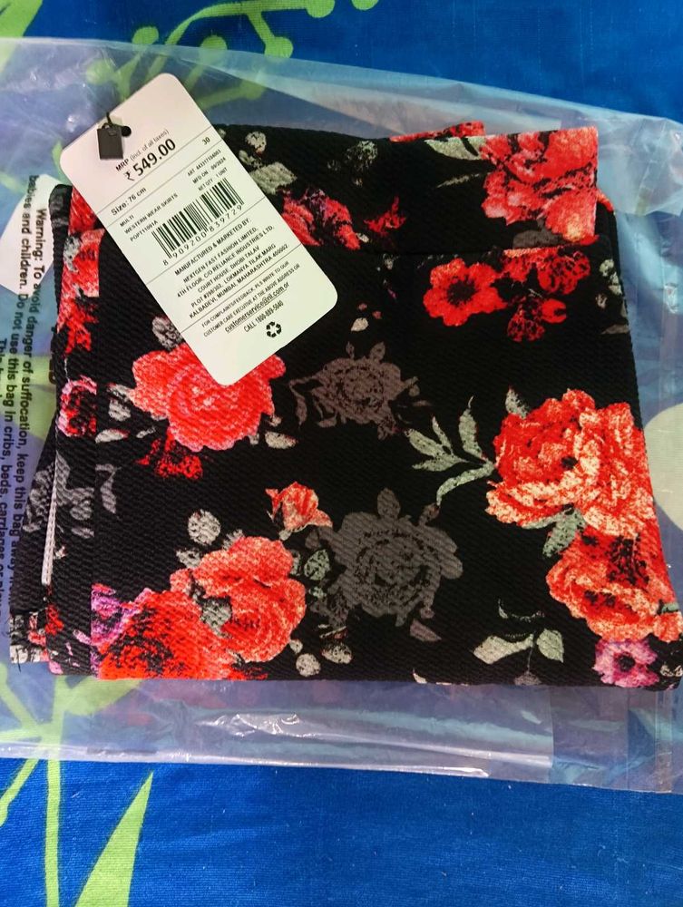 Floral Knee Length Pencil Skirt