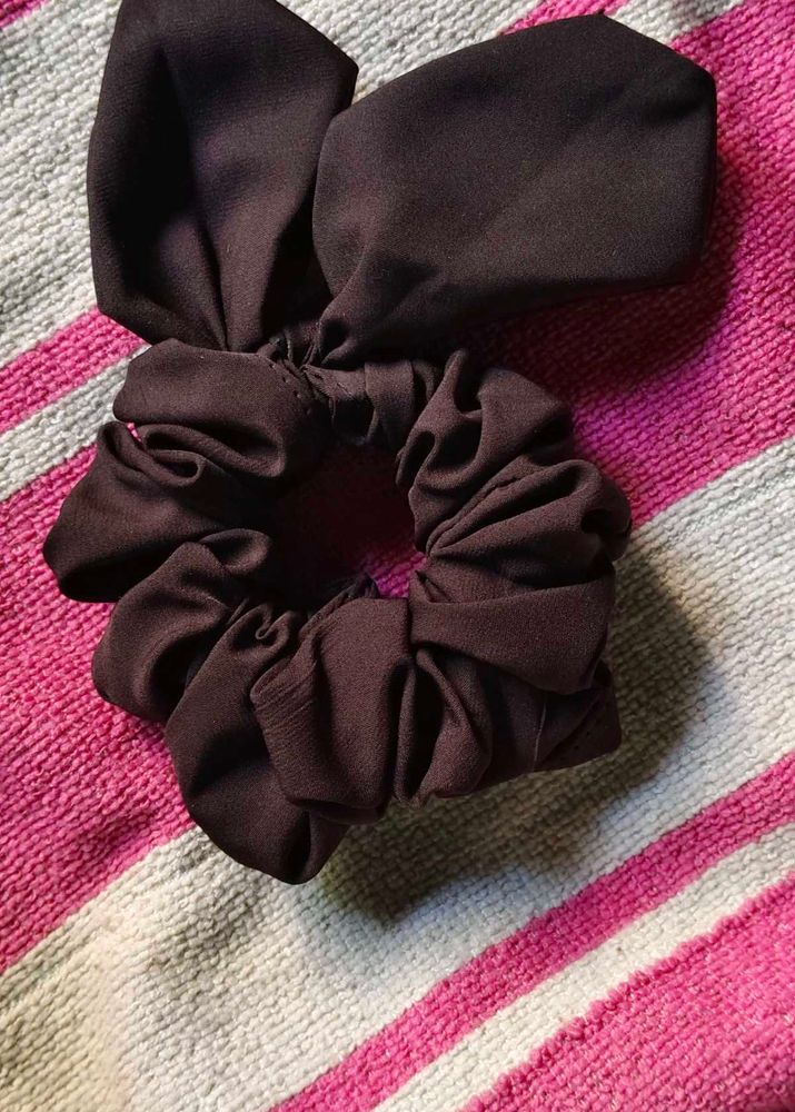 Brown Bow Scrunchie