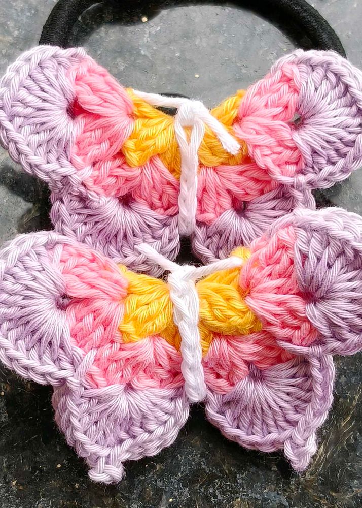 Butterfly Crochet Hair Tie