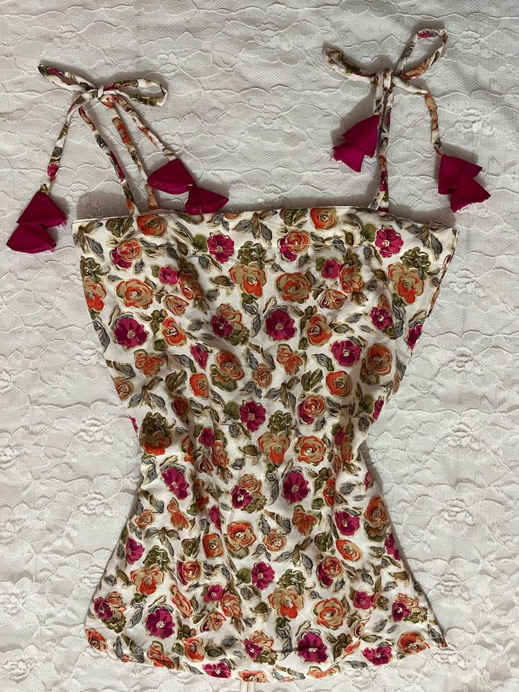 Y2K corset strap Kurti