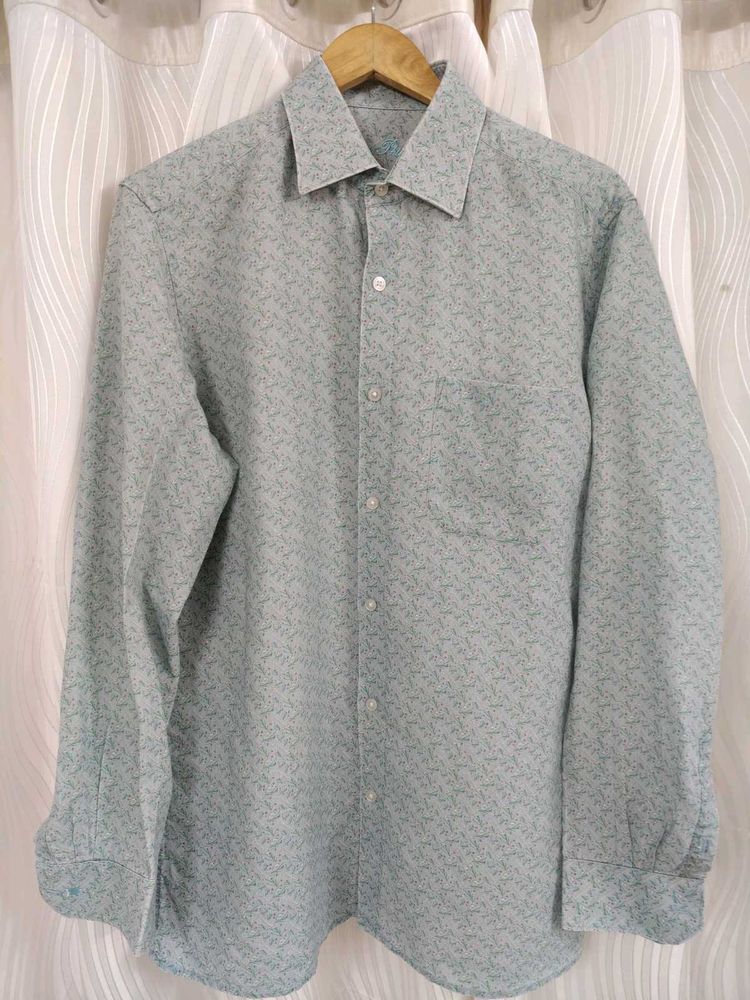 Louis Philippe Printed Linen Shirt