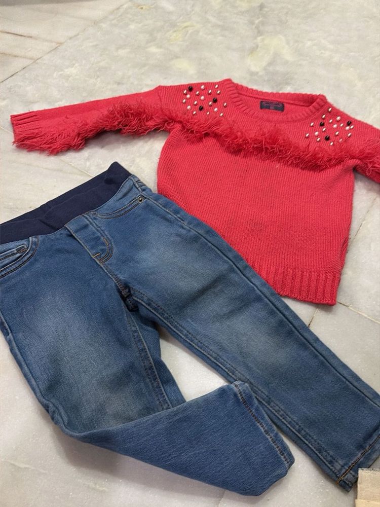 Kids Sweater &amp; Jeans Set