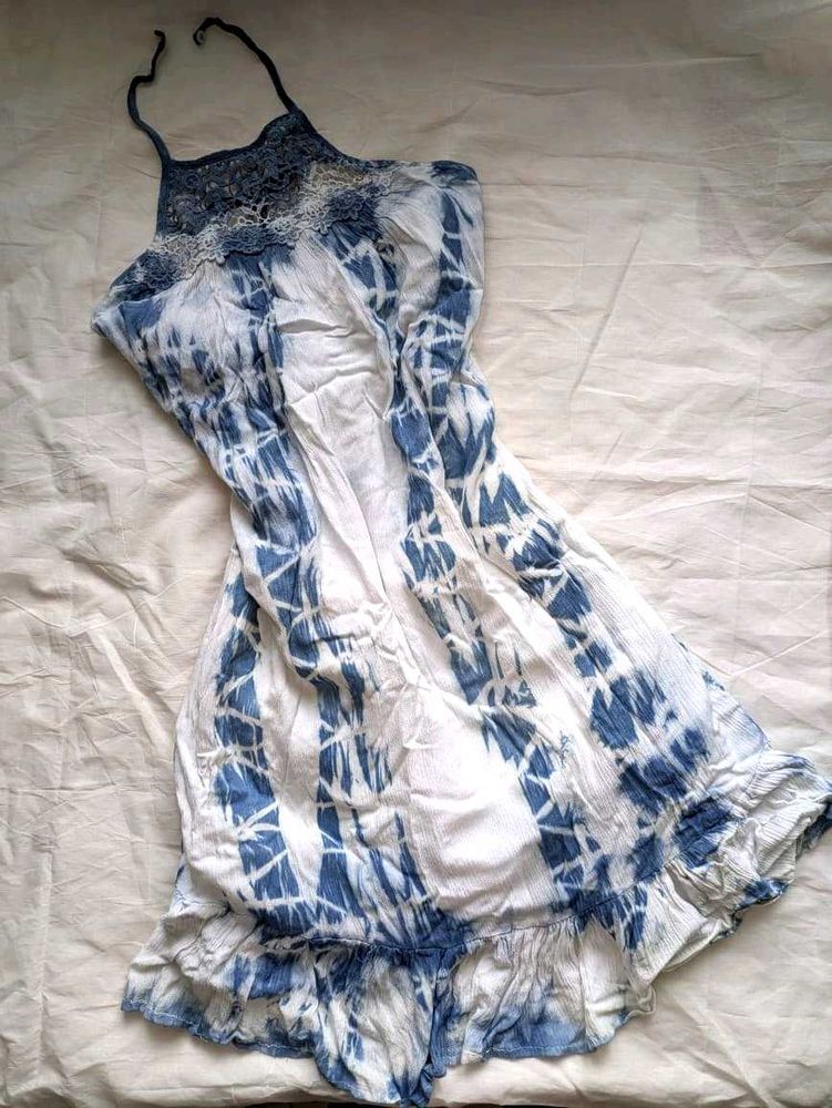 Blue Tie-Dye Sundress