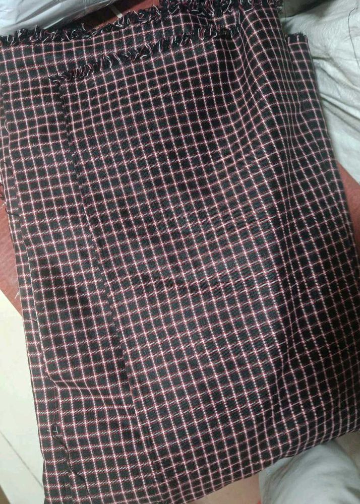 Checkered Dress Material woolen fabric