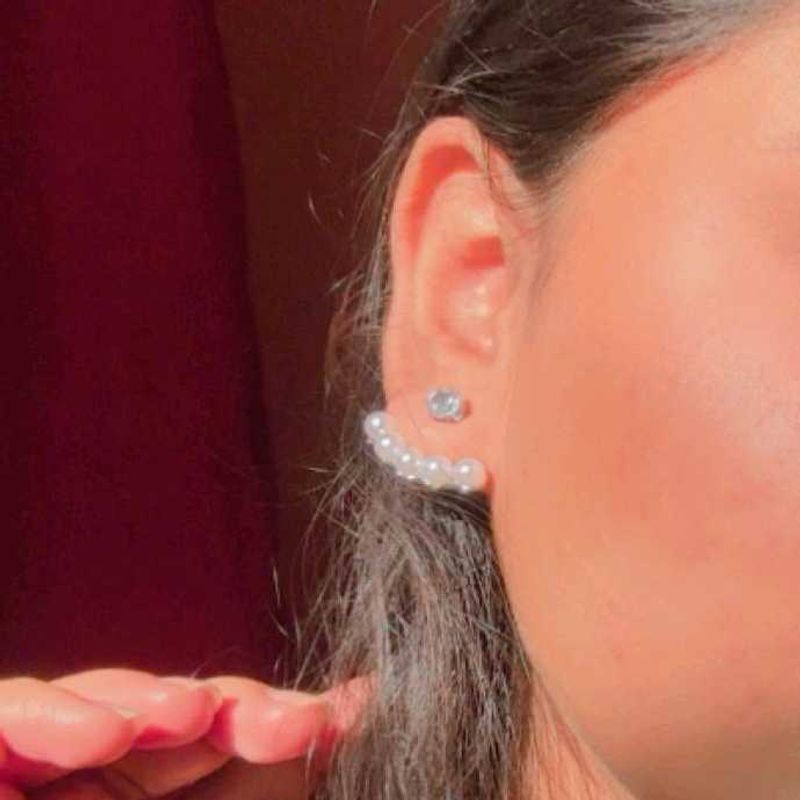 Pearl Ear Jacket Earrings