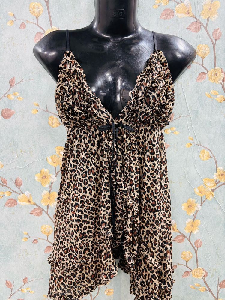 Vintage Cheetah Print Slip