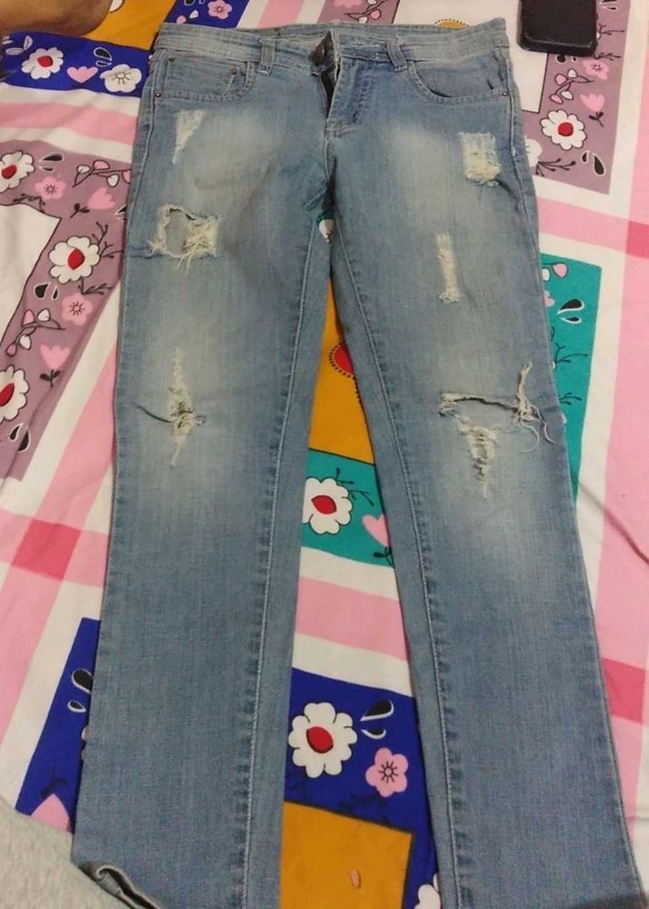 Ripped Denim Jeans