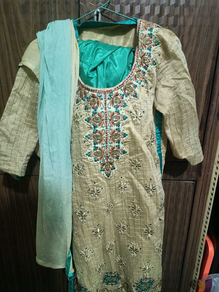 Suit With Pajami And Dupatta