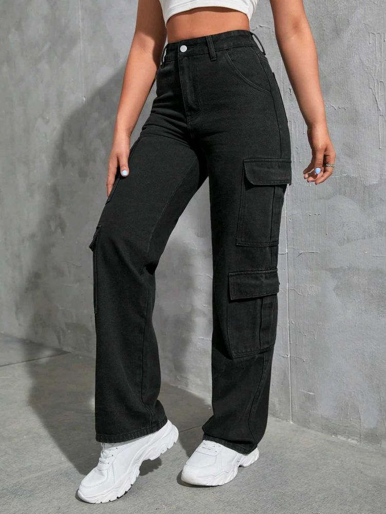 Black Cargo Jeans - Trendy &amp; Stylish