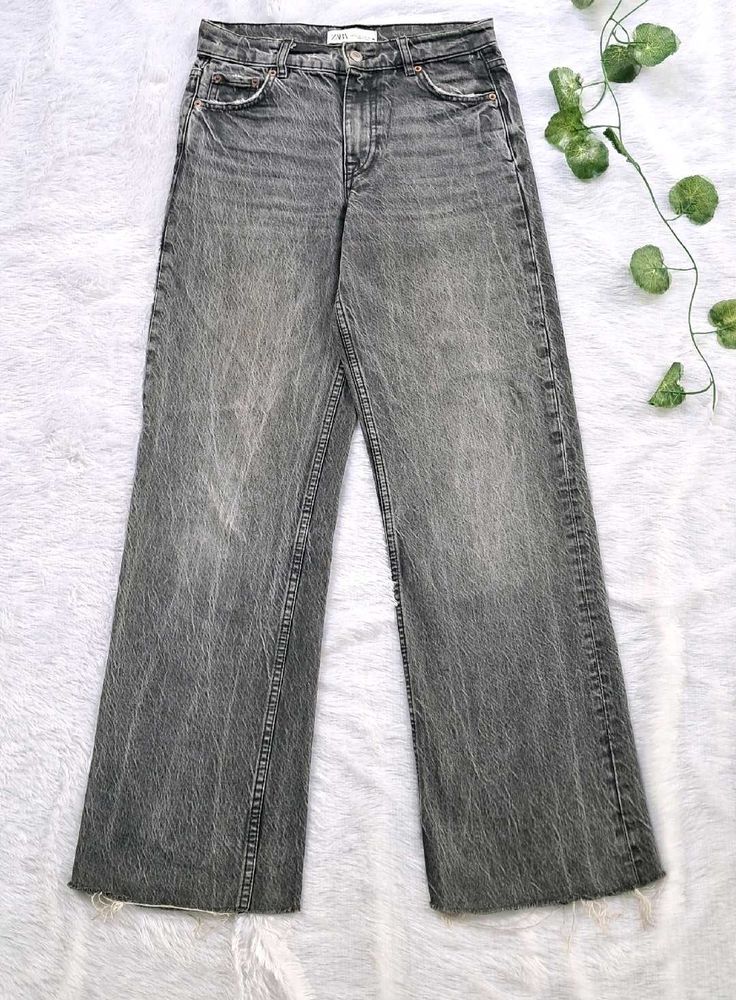 Zara Charcoal Straight Fit Jeans