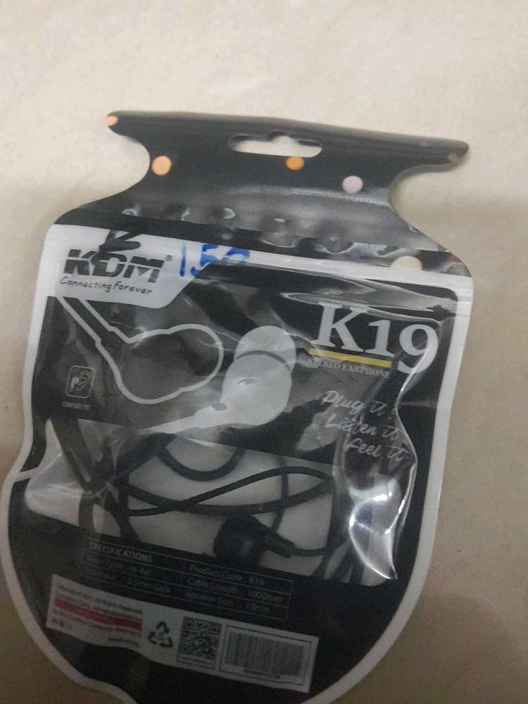 KDM K19 Wired Earphones - New!