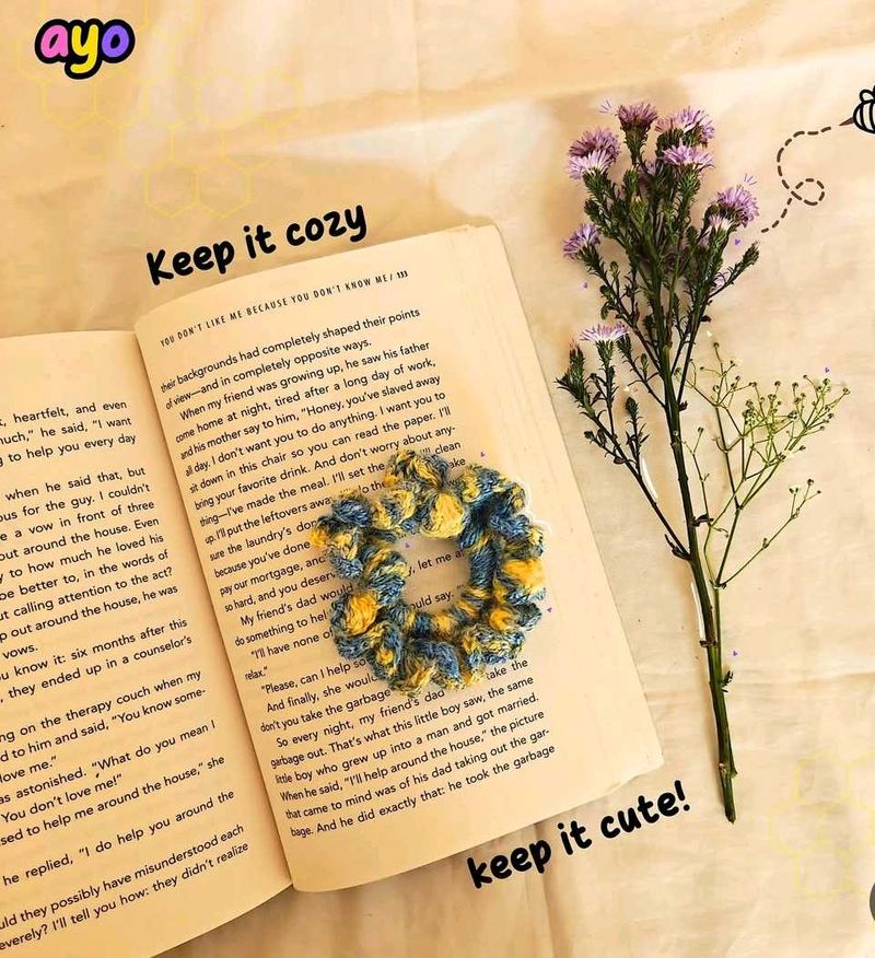 Blue &amp; Yellow Scrunchie