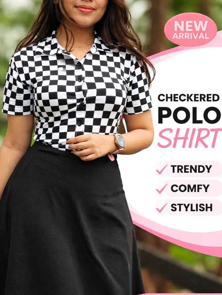 Checkered Chic Shirt Dress
