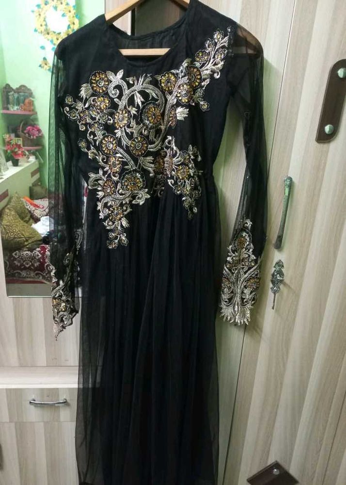 Black Embellished Maxi Dress