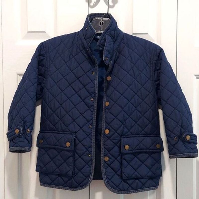 Ralph Lauren Imported Navy Quilted Jacket.