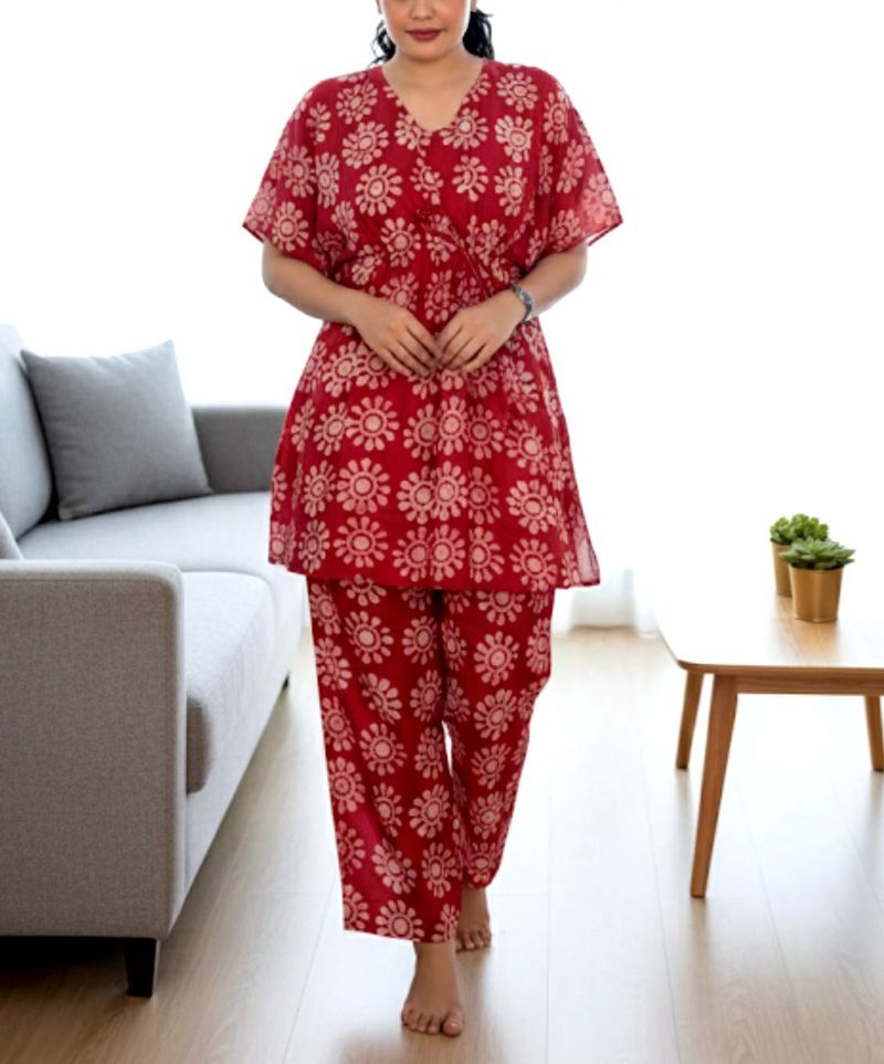 Red Floral Co-ord Set