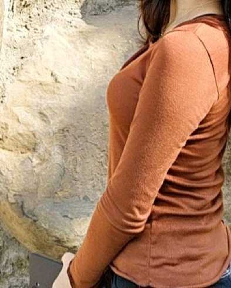 Brown Body Hugging Top