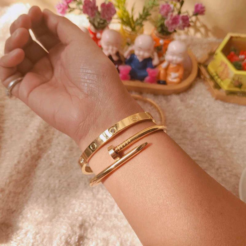 Inspired by Cartier Gold Tone handcuffs