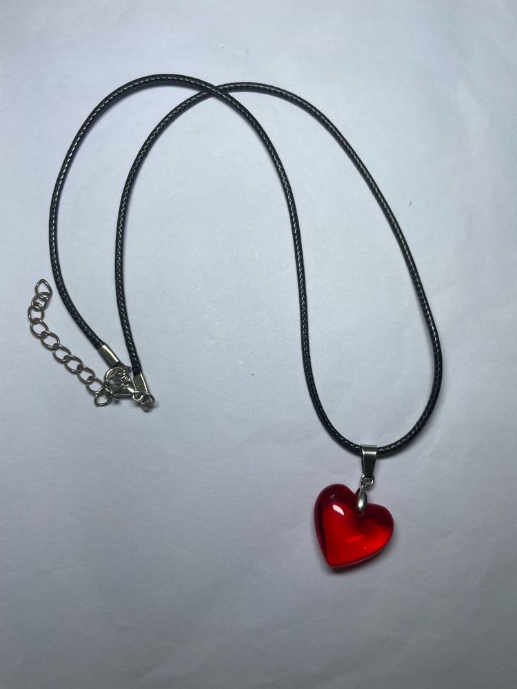 Red Heart Pendant Necklace-