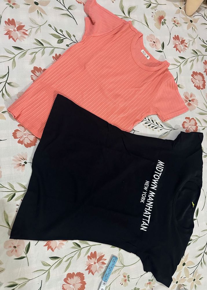 Combo - Black And Peach Tshirt