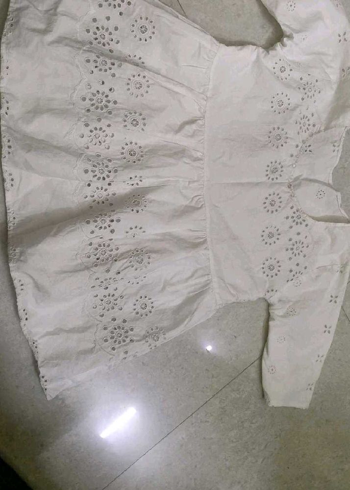 White Embroidered Top