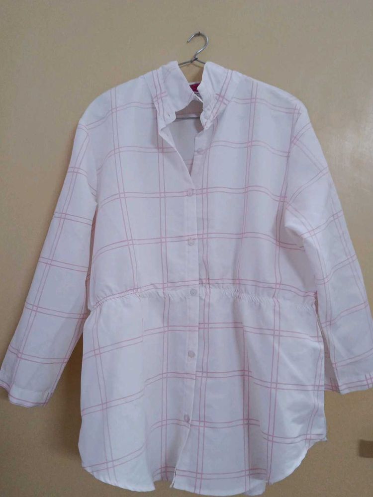 Pink Plaid Tunic Top