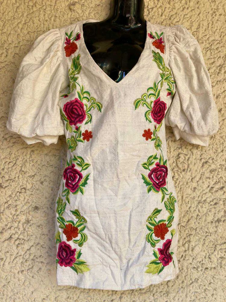 Floral Embroidered Dress