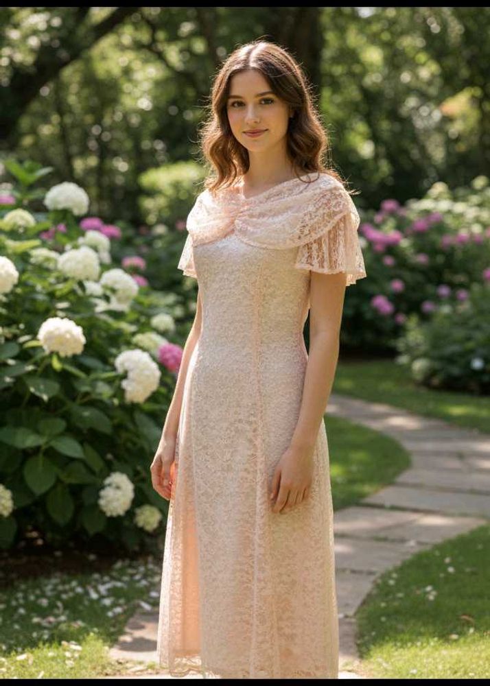 Elegant Lace Midi Dress